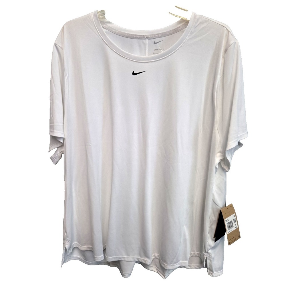 Nike Dri-FIT Training T-Shirt White Lightweight Stretch Women's Plus 2X NWT